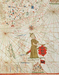 Das Osmanische Reich, aus einem nautischen Atlas, 1646 (Tinte auf Pergament)